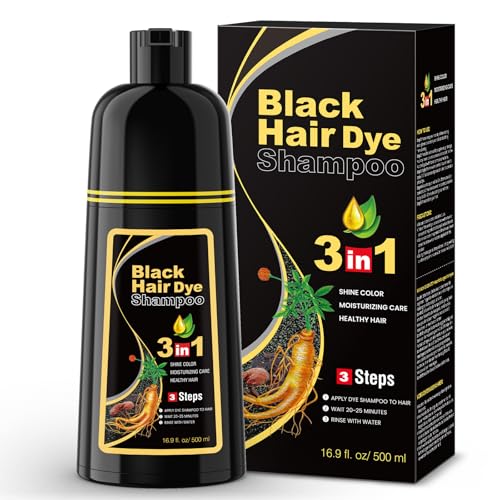 BOJICA 3 in 1 Black Hair Dye Shampoo