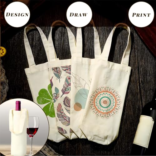 Hoolerry 12-Pack Blank Canvas Tote