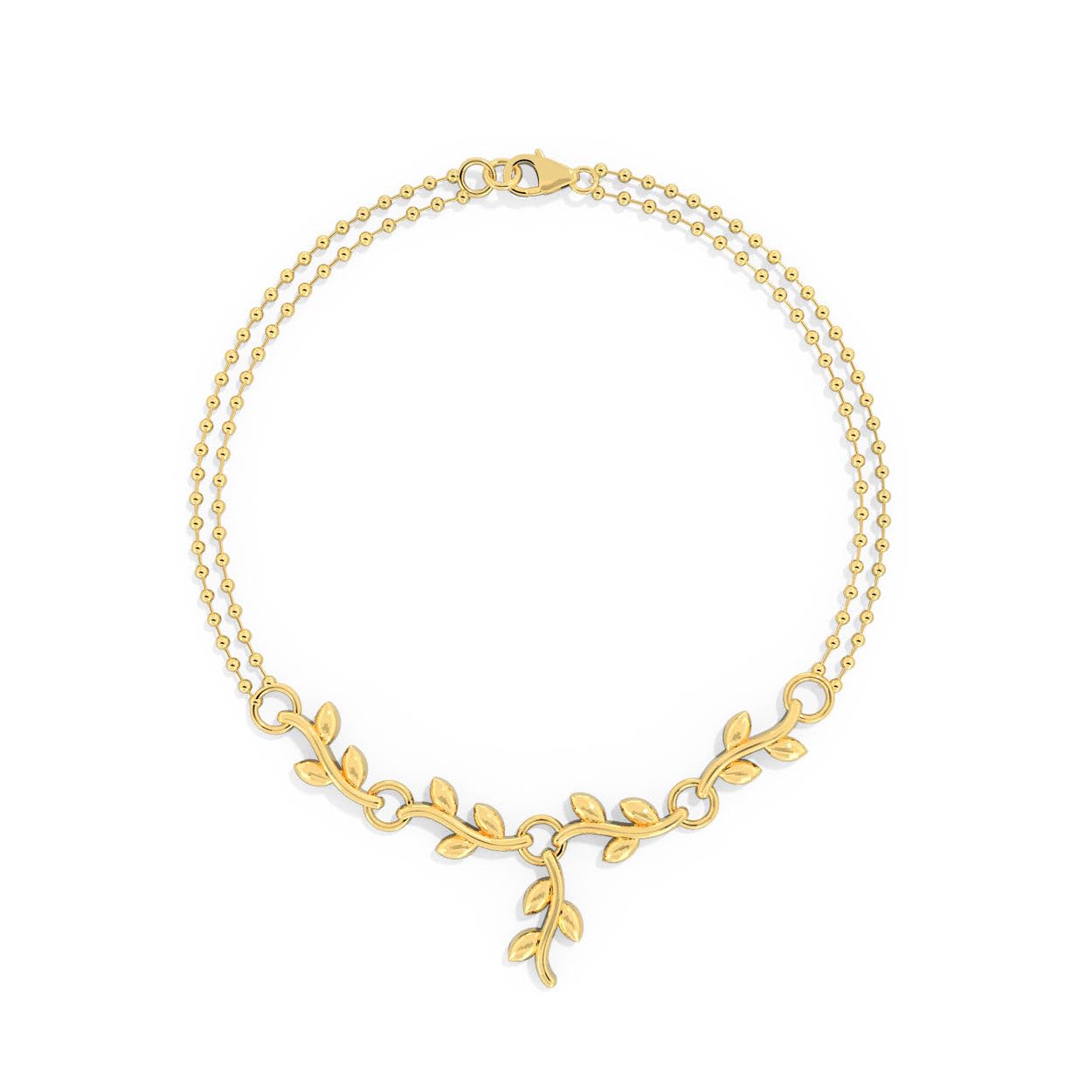 Romantic Floral Olive leaf vine anklets-picture-33
