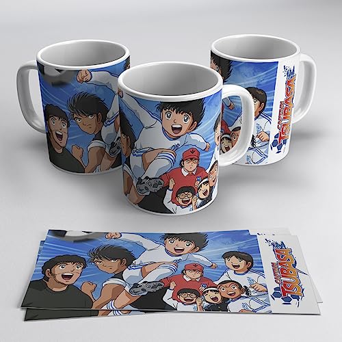 newseny Oliver y Benji Taza Campeones - Taza regalo para fans de Oliver y Benji (Captain Tsubasa) Serie Manga Anime | Cerámica 355ml (Campeones)