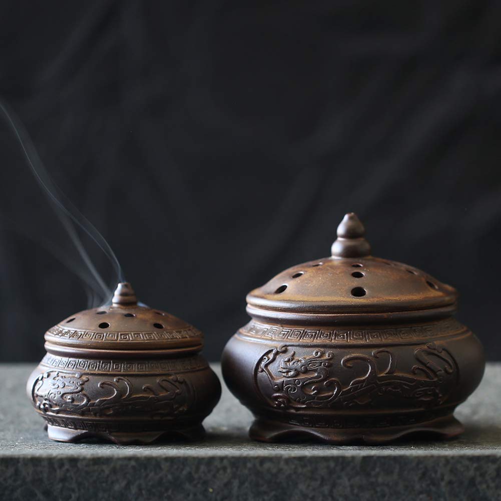 Porte-encens en céramique (Bâton/Cône/Bobine d'encens) Capteur de Cendres en céramique Plateau Bol Diffuseur de Parfum, Convient à Accueil Bureau Espace de méditation Beauté Le Yoga, Etc