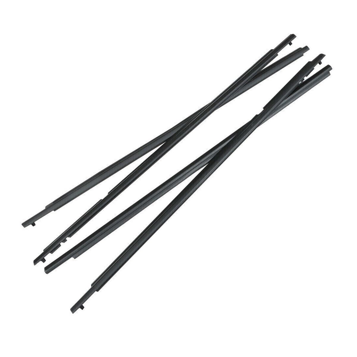 Syxlsjw Black Sealing Strip For Toyota For Corolla 2009-2012 4Pcs/Set Car Outer Windows Rubber Weatherstrip Seal Belt Exterior Moulding Trim(Black)