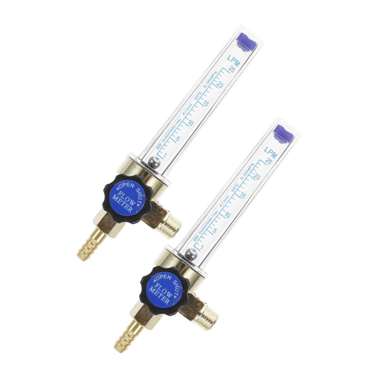 WOONEKY 2 Pcs Argon and Carbon Dioxide Flowmeter Tube for Air High Precision Gas Metering Device Portable Flowmeter for Home Use Easy Installation Accurate Gas Flow Indicator