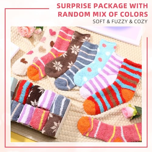 Ramede 60 Pairs Bulk Womens Fuzzy Socks Soft Slipper Socks Sleeping Winter Socks Plush Fluffy Socks Bed Warm Socks for Women Comfy Socks Assorted Sleep Socks for Women Home Gift4
