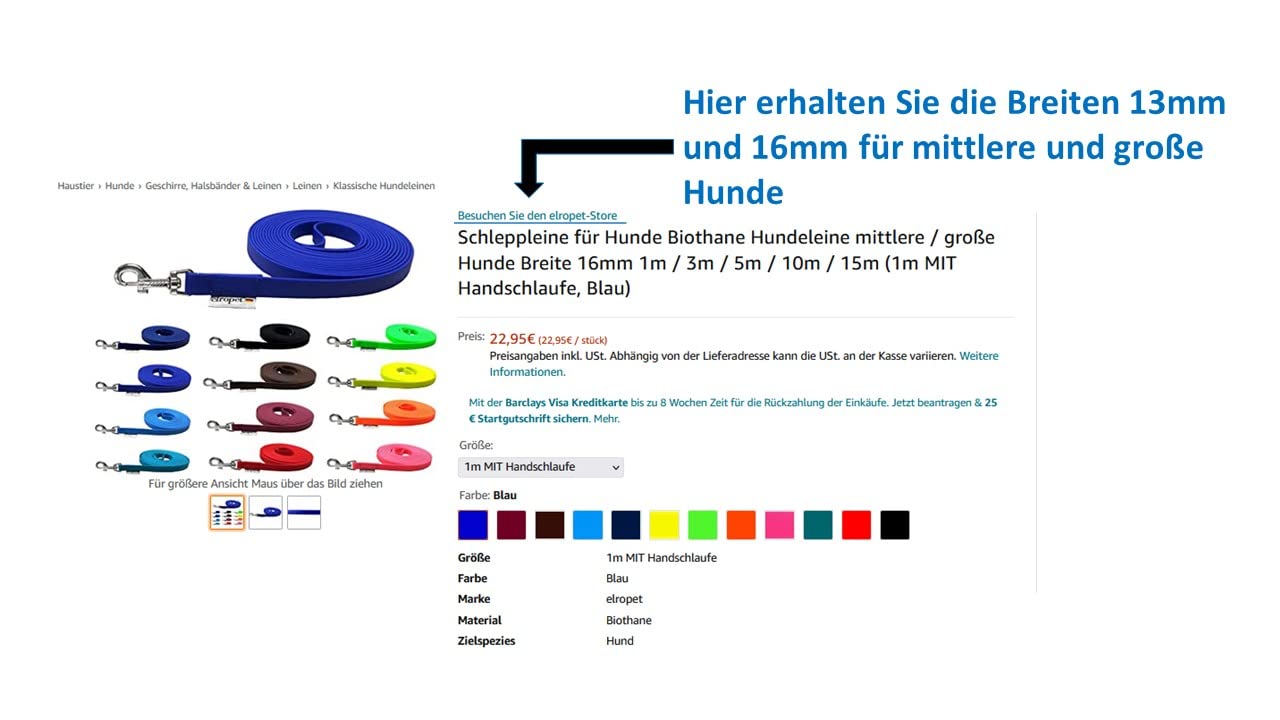 Schleppleine Biothane Hundeleine kleine Hunde 9mm 3m / 5m / 10m / 15m Hundeleine Biothane (5m MIT Handschlaufe, Bordeaux)