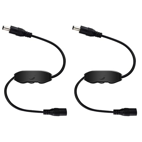 iNextStation Paquete de 2 tiras de luces LED de 6A, interruptor de atenuación DC12V 24V LED de brillo ajustable, mini accesorios de iluminación de