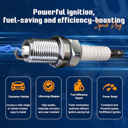 Image of STANDOUT UF764 Ignition Coil Pack & 93175 Iridium Spark Plug Set of 4 | Compatible with 2015-2019 Hyundai Sonata, 2017-2020 Santa Fe, 2016-2020 Kia Optima, 2016-2020 Sorento, 2017-2021 Sportage