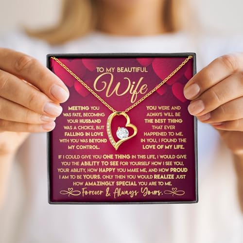 necklace for wife from husband - close up of cubic zirconia pendant