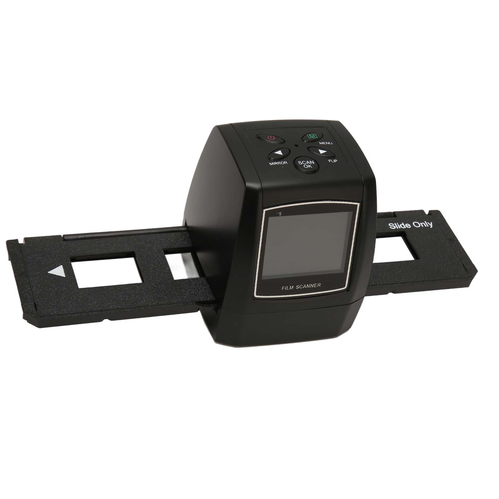 Scanner per Pellicole Scanner per Diapositive JPEG da 5 MP LCD TFT da 2,36 Pollici per 35 Mm/135 Mm Colore Bianco | Luminosità Regolabile Anteprima Riproduzione Modifica | Trasferisci
