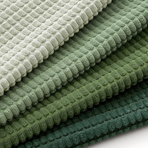 MIULEE Sage Green Pillow Covers 18x18 Inch Set of 4 Boho Farmhouse Home Decor Mordern Nordic Throw Pillows Covers Summer Soft Corduroy for Couch Bed Sofa Living Room Forest Green