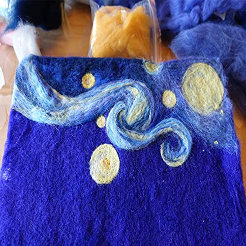 WEICIM Wet Felting Tool/Wooden Wet Felting Tool/Fulling Block, Contains 60 g Needle Felting Wool Roving Bag,Great for Working on Seams, Flat Felt, Shaping Your Felt Hats/Felted Slippers by WEICIM - Image 5