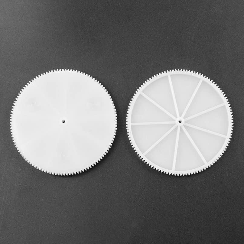 Cosyhat 2Pcs/Set Big Gear 100/120 Teeth 0.5 Modulus Plastic Gear Big Gear Pinion Model Toy DIY Wheel Gear (Size : 120 Teeth)