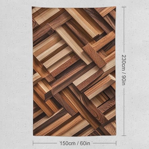Tapisserie murale douce effet bois lignes zigzag WSOIHFEC