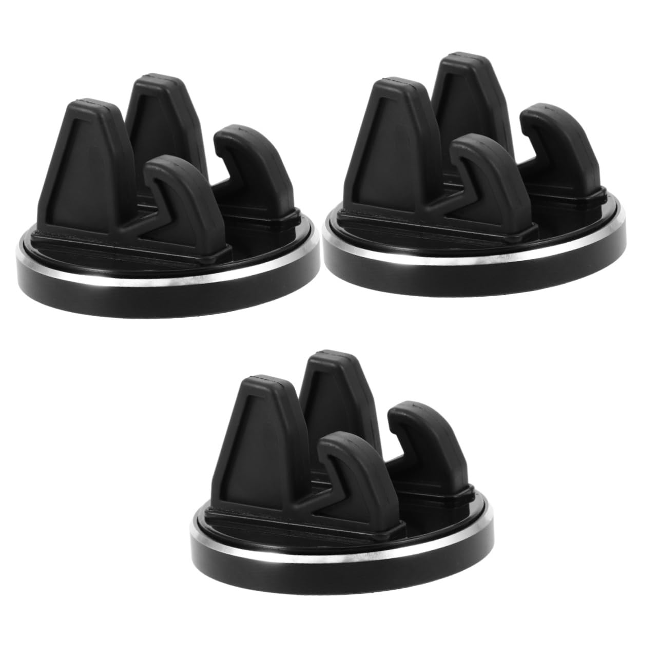 OSALADI 3pezzi Supporto Telefonico Rotante Silicone Per Auto e Casa Porta Smartphone Per Cruscotto Facile Da Utilizzare Nero