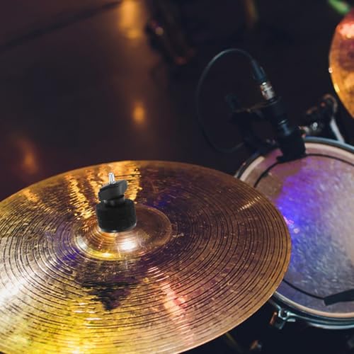 Stacker de platillos STOBAZA en metal plateado con amortiguación y ajuste seguro, accesorio resistente para soportes de platillos e instrumentos de percusión miniatura 5