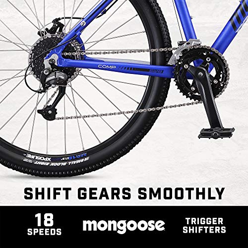 Image of Mongoose Switchback Comp Expert Sport Trail Mountain Bike for Adult Men Women, 16 /18 /21-Speed Options, 27.5-Inch Wheels, Disc Brakes, Aluminum Frames, Hardtail Bicycles