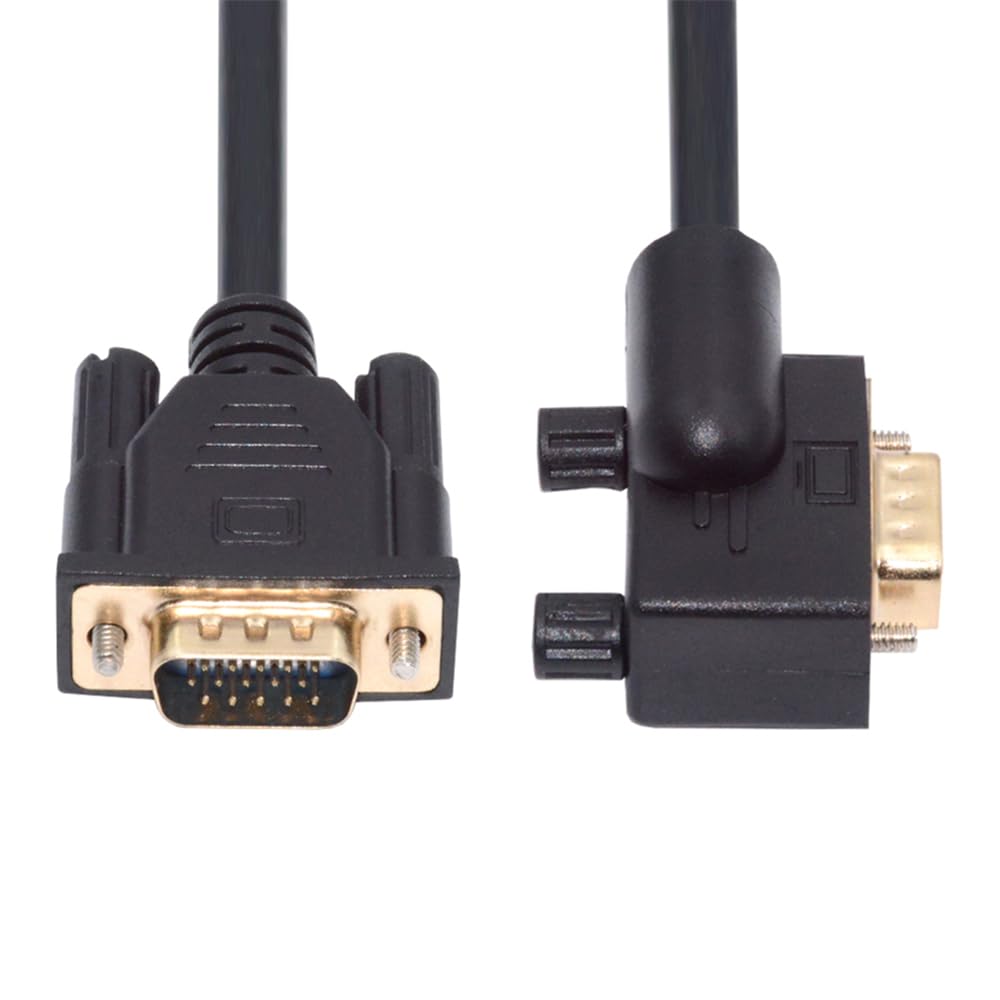 Amazon.co.jp: xiwai 90度 VGA RGBケーブル 左角度オス-ストレートオス