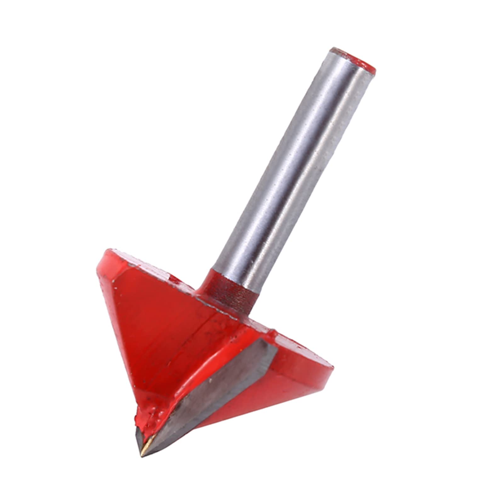 Router Tungsteno Acciaio, CNC Sharp V Groove Bit Fresa 90 Gradi per Cartongesso Legno 6 mm Codolo 32 mm Diametro 3 Dimensionale Sign Making Incisione Bit, Rosso Fresa per Cartongesso 90 Gradi