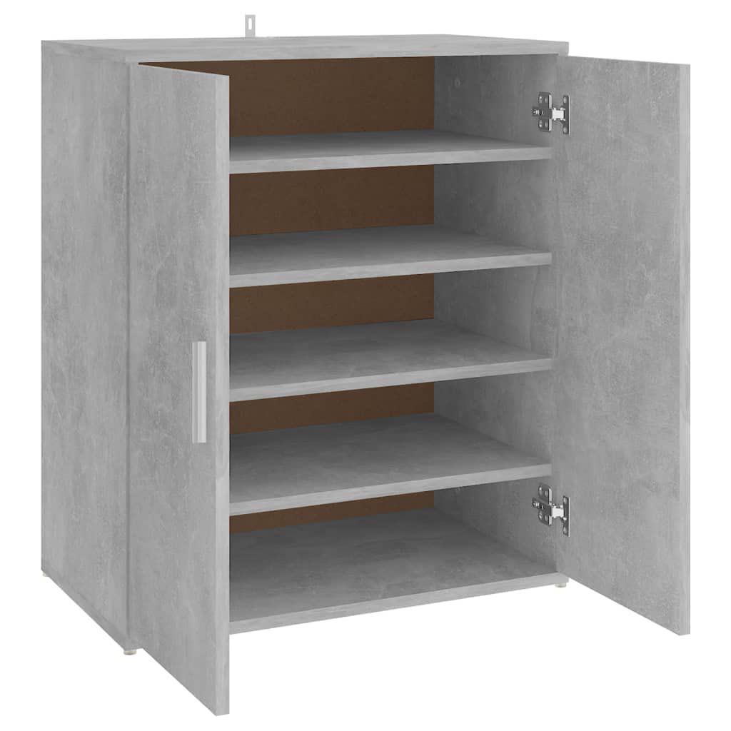 Vidaxl Shoe Cabinet Concrete Engineered Wood Shoe Rack Organiser Cabinet Grey