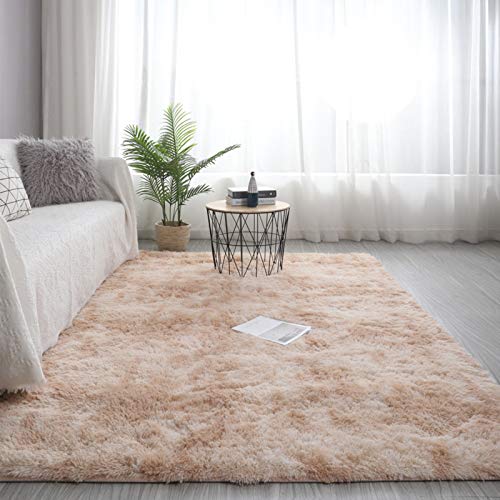 Alfombra ultra suave y esponjosa de 120 x 200 cm, moderna, antideslizante, para sala de estar y dormitorio, alfombra rectangular acogedora perfecta para yoga y decoración del hogar