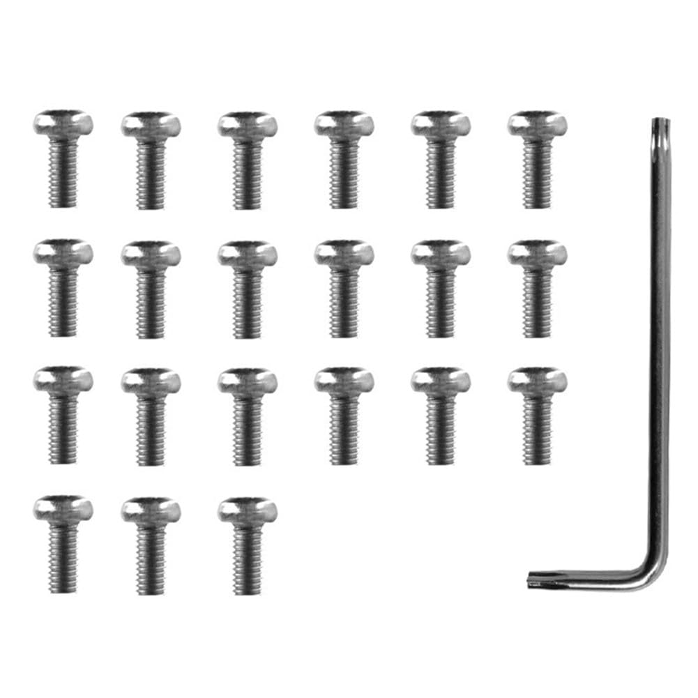 Kit de accesorios de acero plateado para Xiaomi M365 Pro scooter eléctrico, cubierta inferior de batería, 21 tornillos M3 con llave