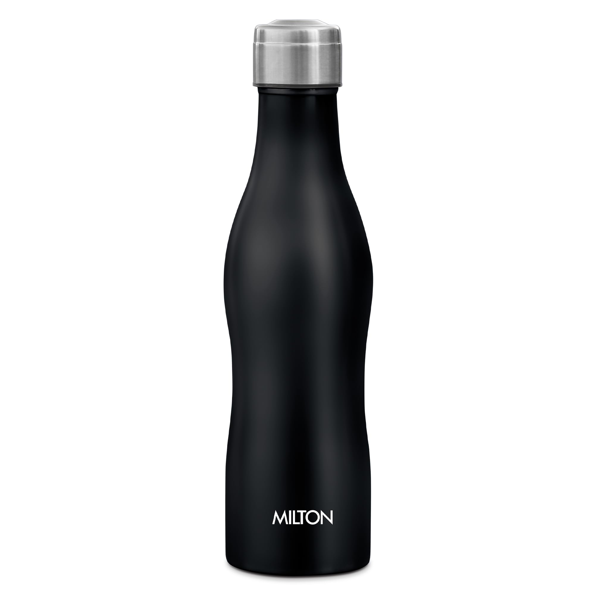 MILTON Campa 800 Stainless Steel Water Bottle 780 ml, Single Walled, ISI Certified I Leak Proof Lid, Rust Proof I for School, Office, Gym I Black
