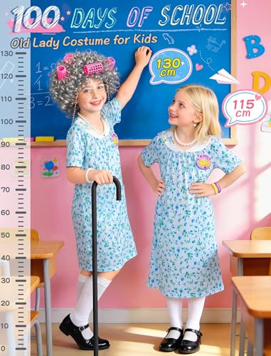 Disfraz de anciana para niñas de 5 a 8 años miniatura 2