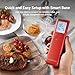 ThermoMaven Smart Bluetooth Wireless Meat Thermometer, 10X Enhanced Sub-1G Signal and Stability, Standalone Display Base, Certified Accuracy ±0.5°F, WiFi Unlimited Range for BBQ, Oven, Smoker, Grill