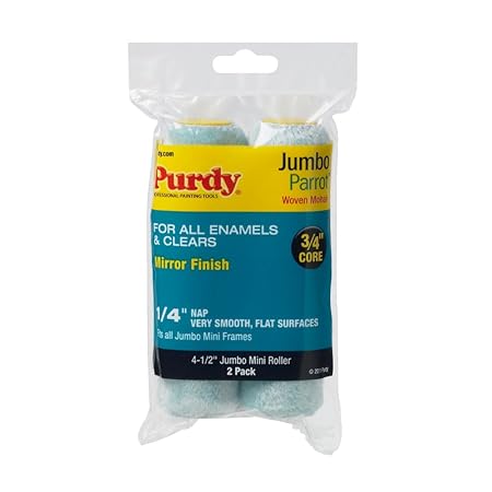 Purdy 140624040 Jumbo Mini Parrot Roller Replacements, 2-Pack, 4-1/2 inch x 1/4 inch nap