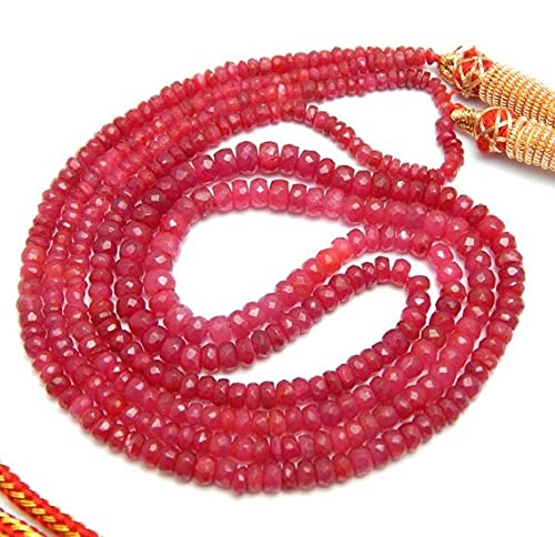 Rubis naturel facetté perles de qualité gemme supérieure pour bijoux de luxe