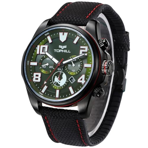 Mens Solar Watch, Eco Chronograph Watch, 47mm Big Face, Luminous ...