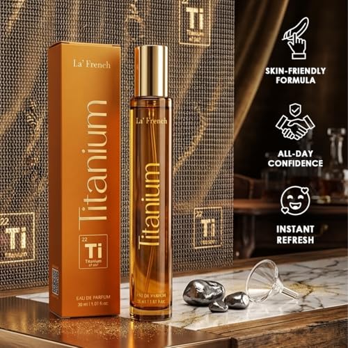 Image of La French Titanium Perfume for Men 30ml | Long Lasting Premium Fragrance | Daily Wear & Party Perfume for Men | Travel Friendly
