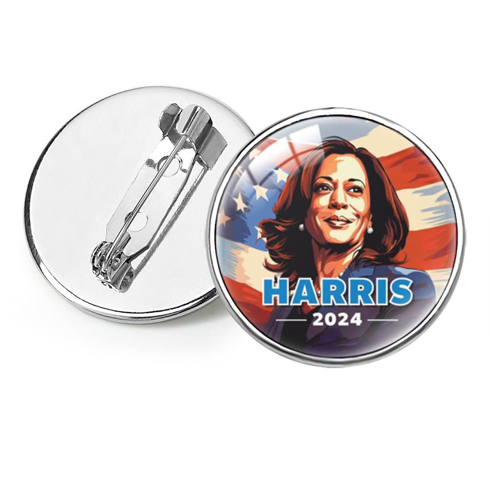 4 Pack Kamala Harris pin, presidential campaign buttons, pin merchandise, Kamala Harris for president button brooch, cat lady