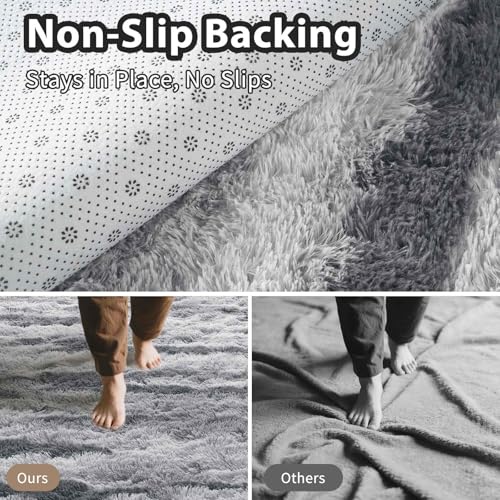 Zebra 6x9 ft Fuzzy Rug for Living Room,Black White Bedroom Area Rugs Non-Slip,Carpet for Nursery Kids PlayRoom Indoor Modern Plush Carpets