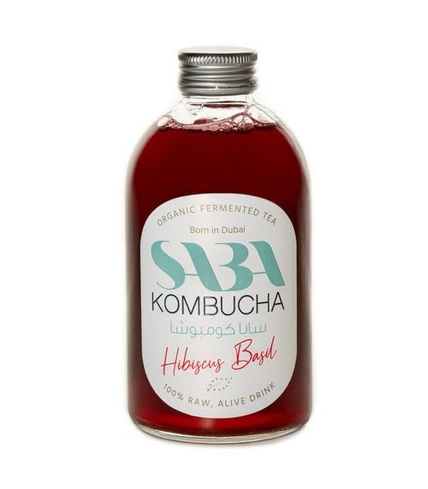 Saba Kombucha Hibiscus and Basil Drink 270 ml