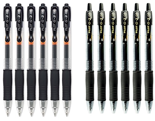 Pilot G2 Bolígrafo Gel Negro x12