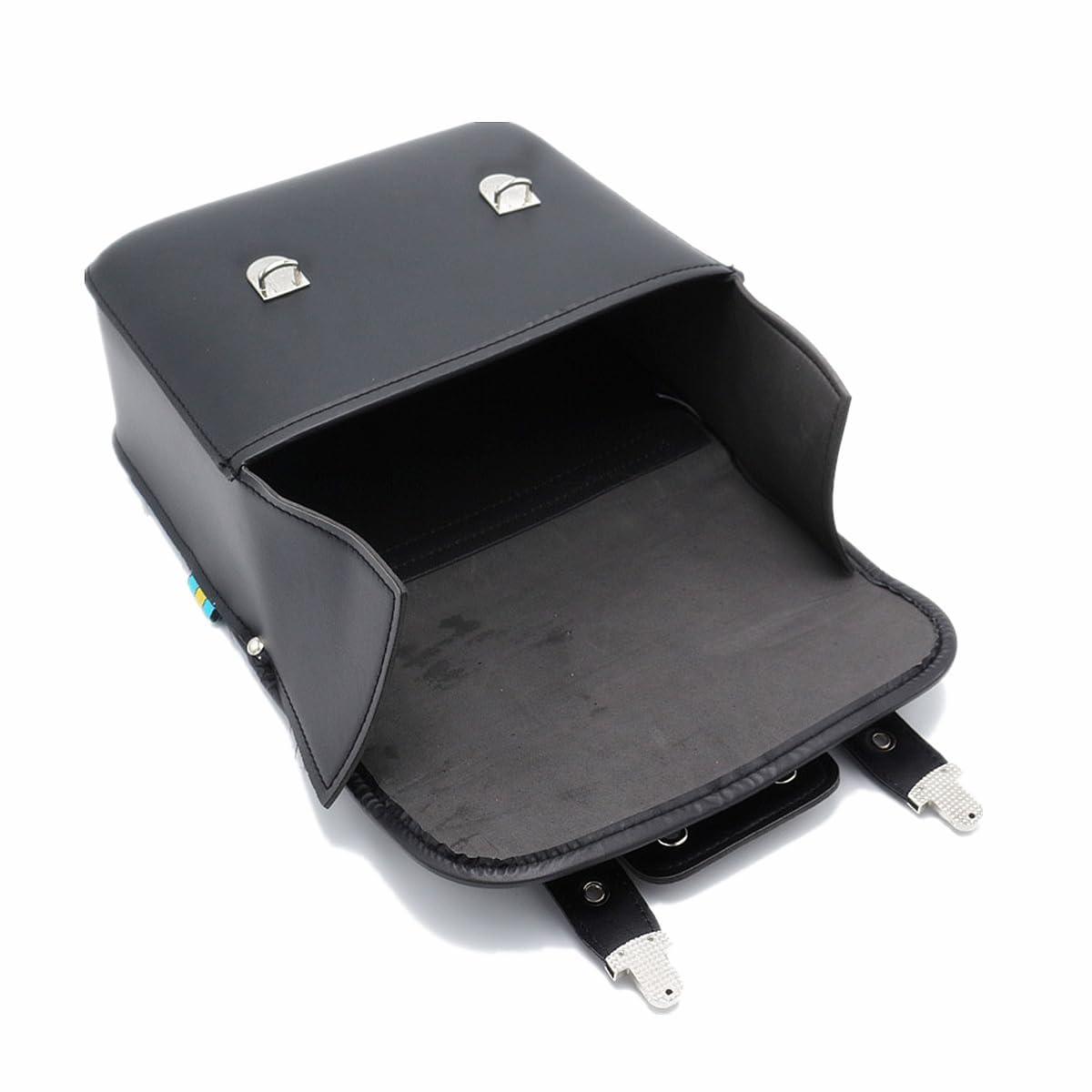 TentHome Rücksitz Seitentaschen Doppelte Fahrrad Gepäckträgertasche PU Leder Retro Fahrradtasche für Gepäckträger Hinterradtasche Schwanz Gepäck für Motorrad Rennrad Mountainbike Schwarz B