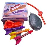 Matériau sûr : fabriqué en matériau ABS de haute qualité, ce lancer de fusées jouet peut résister à des lancements et atterrissages multiples. Il présente un design attrayant et un mécanisme vertical vers le haut qui simule les vrais lancements de fusées.