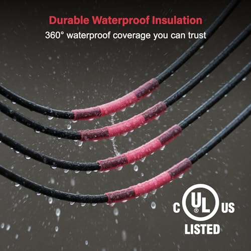 Connecteurs thermorétractables étanches en polyoléfine rouge pour gaine thermo de câbles - 5