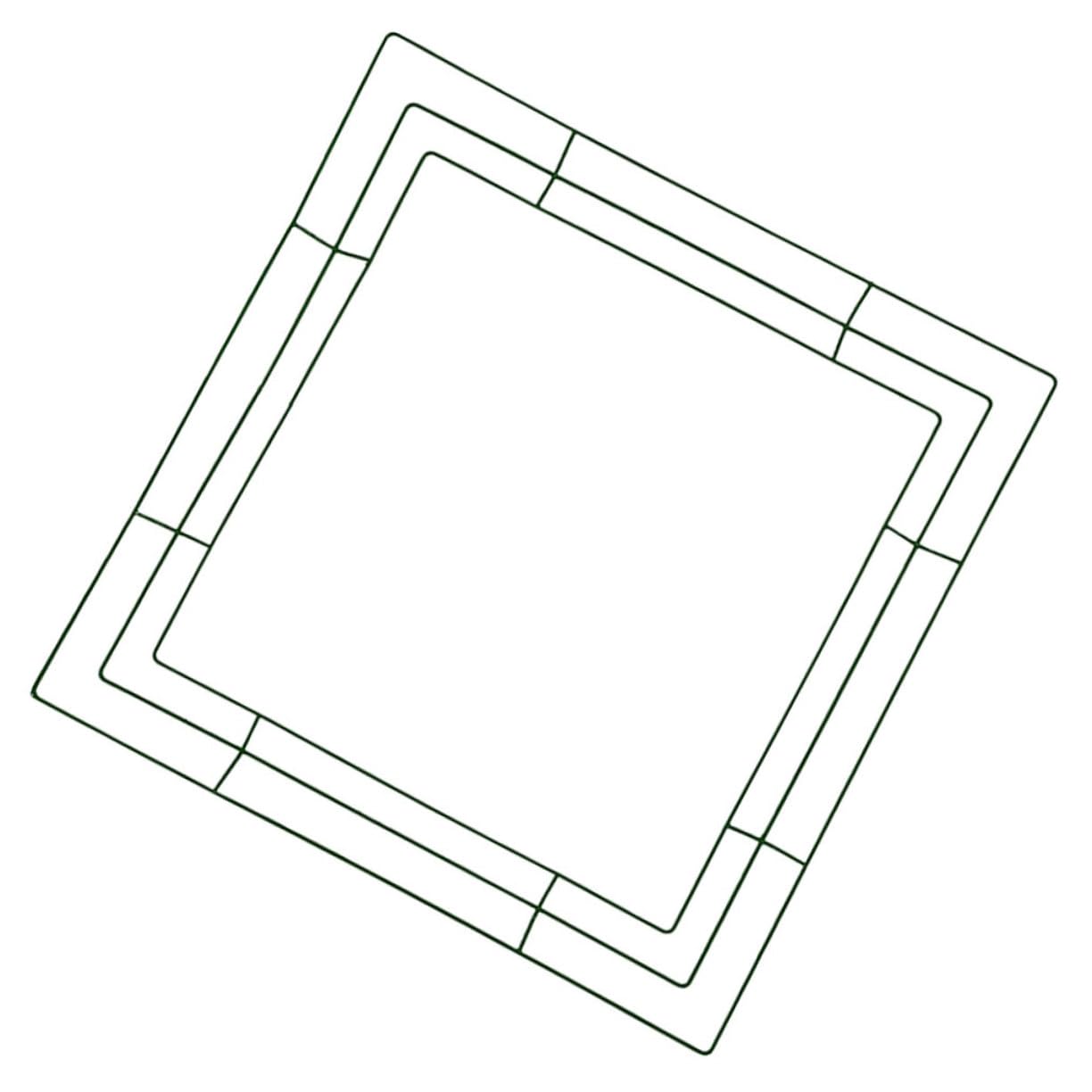 Cabilock Square Shaped Wreath Rack Wireframe Home Decor DIY Wreath Frame Ornament