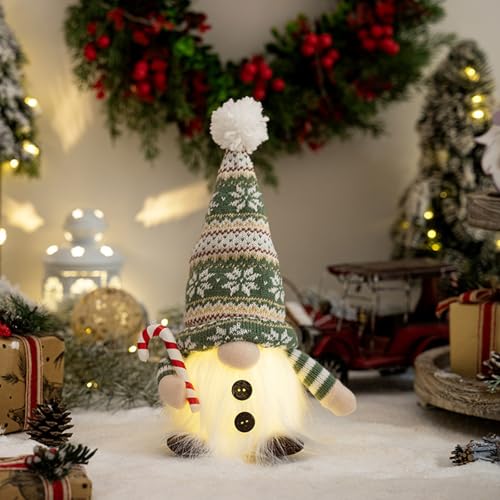 Décoration de table de Noël avec gnomes en peluche et poupées saisonnières