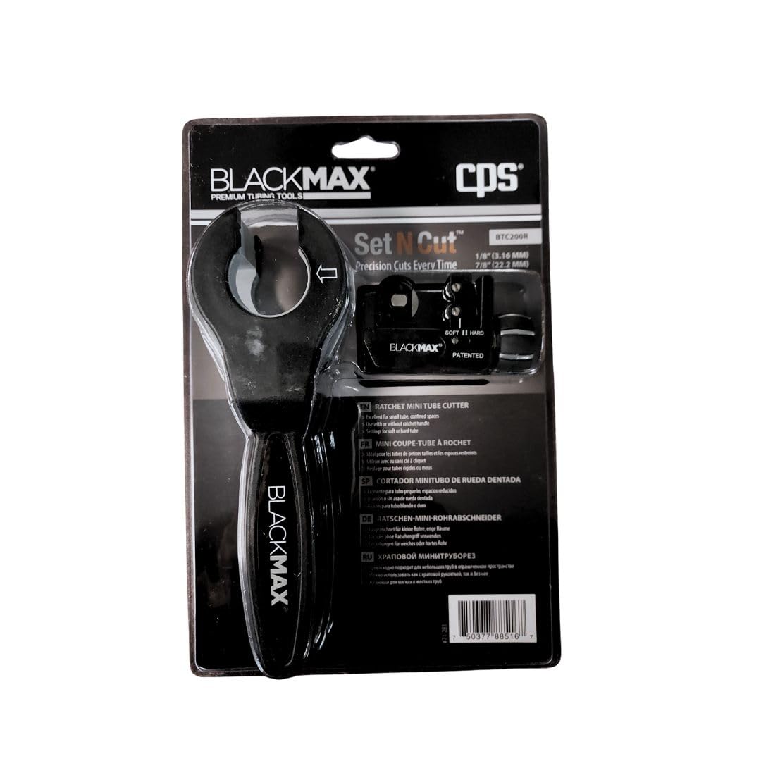 CPS BlackMax BTC200R przecinak do rur z grzechotką, 1/8" do 7/8"