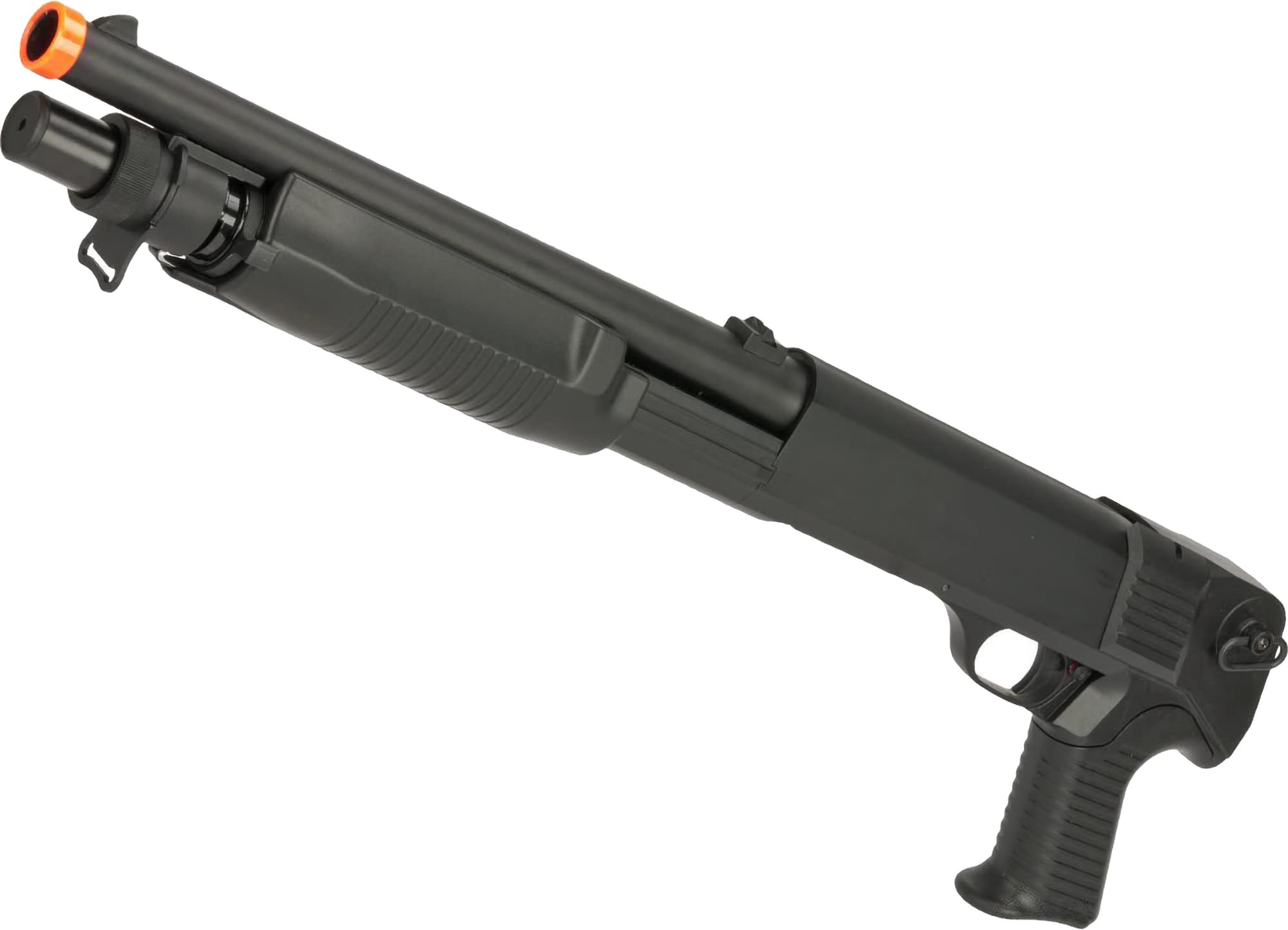 Evike Airsoft - CYMA Standard Metal M3 3-Round Burst Multi-Airsoft Shotshell Loading Airsoft Shotgun (Model: Airsoft Pistol Handle)