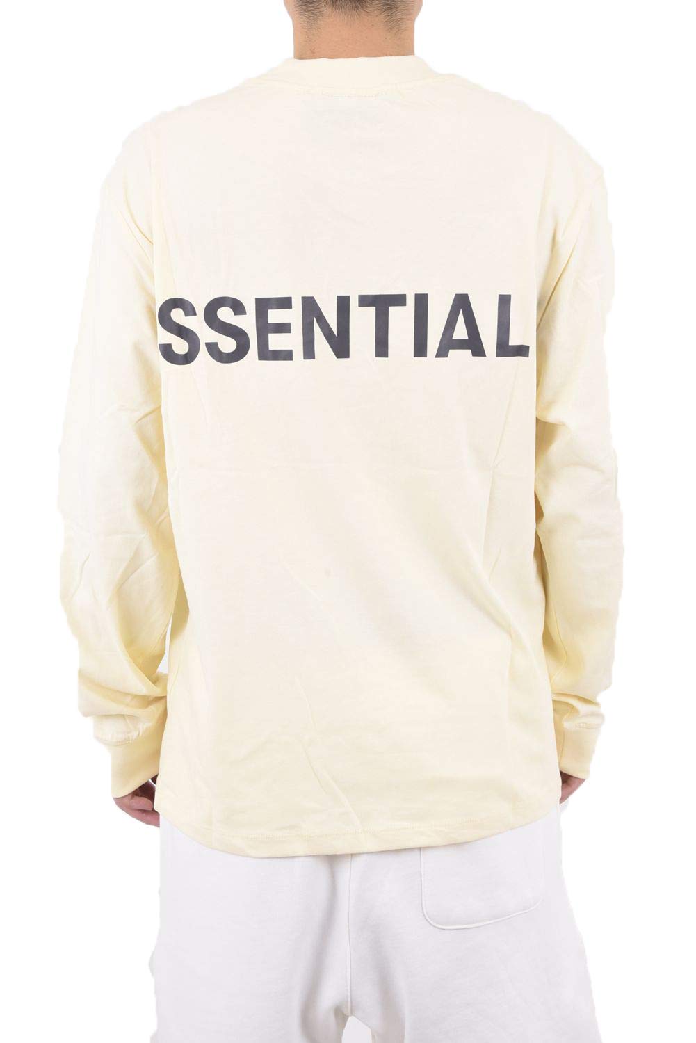 [エフオージーエッセンシャルズ] FOG ESSENTIALS RLCT LOGO LS TEE/リフレクタープリント クルーネック 長袖 プリントTシャツ (L, クリーム)