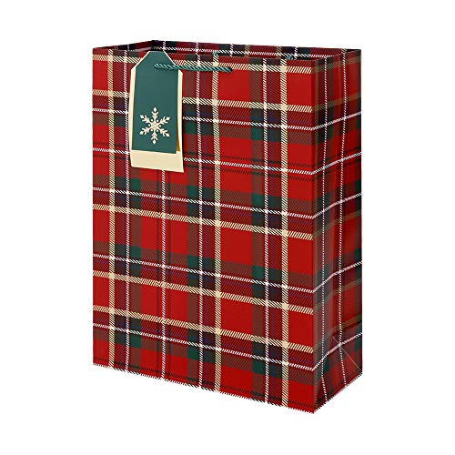 クレールフォンテーヌ クリスマスペーパーバッグ Tartan XL cfX-27345-1W