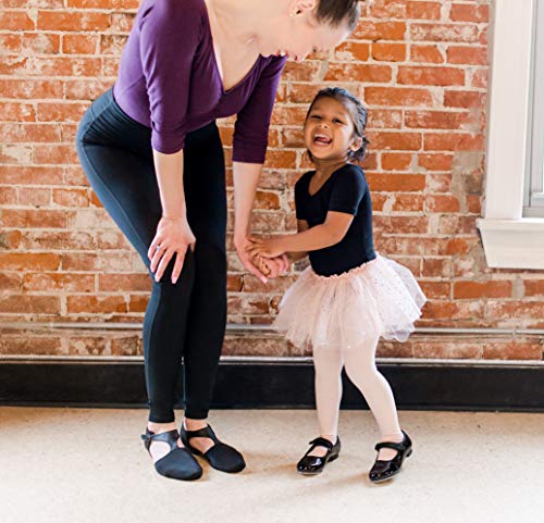 Dance Class Girls Molly Jane Tap Shoe Mary Flat, Black Patent, 8 Toddler - Thumbnail 5