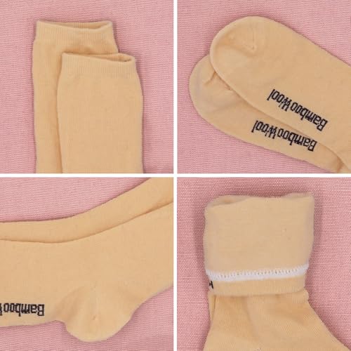 Image of BambooMN Unisex Men and Women's Rayon from Bamboo Wool Blend Athletic Crew Socks for Home, Travel, Work and Sport, 2 Pairs