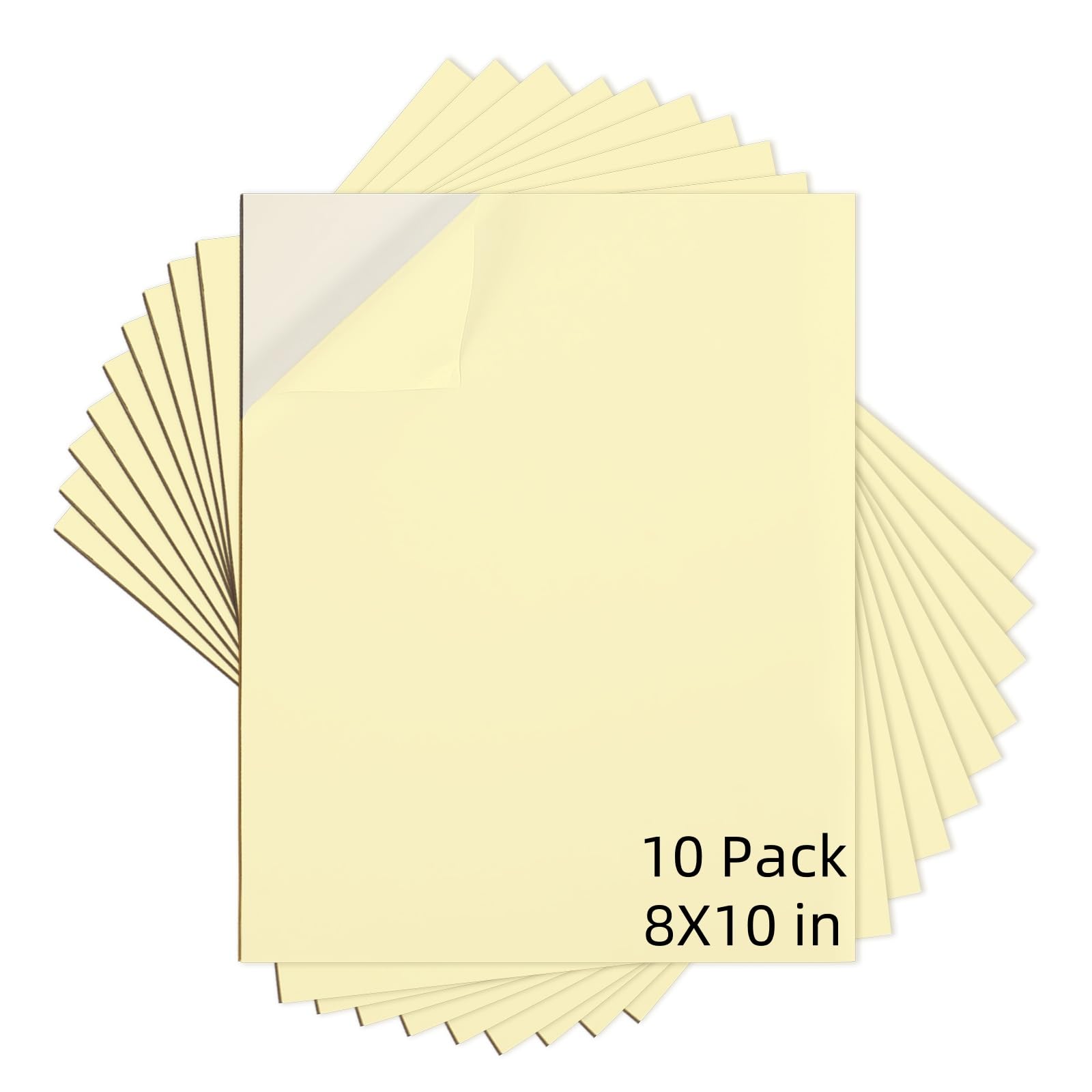 Self Stick Mounting Board 8 X 10 inch, for Cross Stitch, Photo Frame Backing （10 Pack）