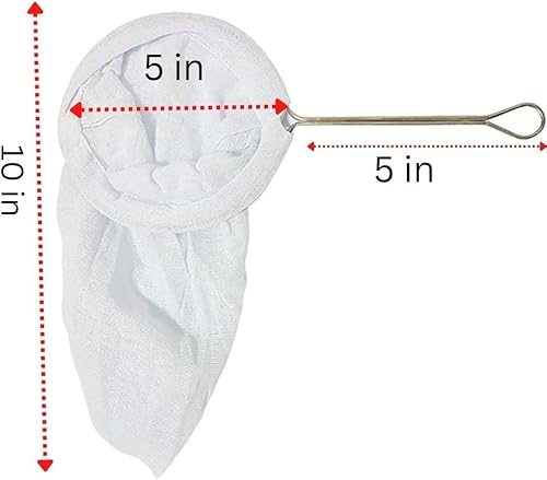 Miniatura 2 de Fartrade Outlet - Filtro de té tailandés de acero inoxidable, tamaño 10 x 5 x 0.39 pulgadas, probado, el mejor té, estilo tradicional, muselina de