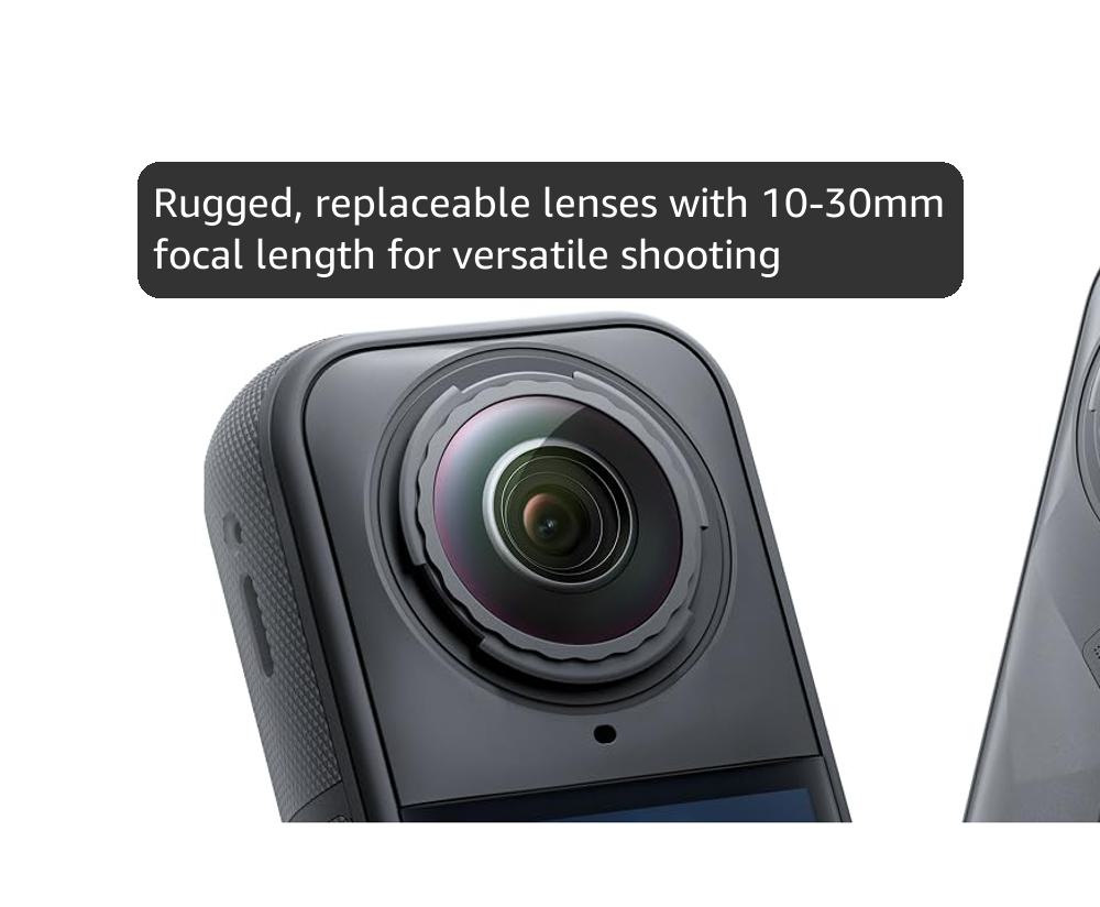 Insta360 X5 - Waterproof 8K 360° Action Camera, Leading Low Light, Invisible Selfie Stick Effect, Rugged and Replaceable Lens, 3-Hour Battery, Built-in Wind Guard, Stabilization, Triple AI Chip Design